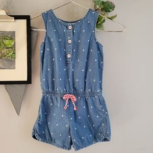 Cat & Jack Girl's‎ Star Denim Romper 4T